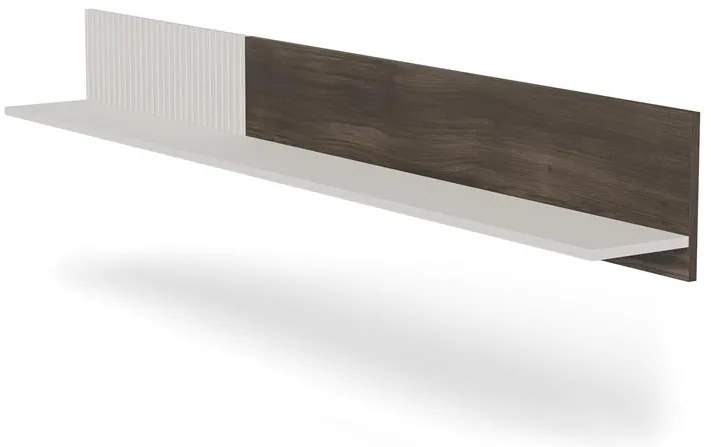 Nástěnná police Random 180 cm kašmír/ořech