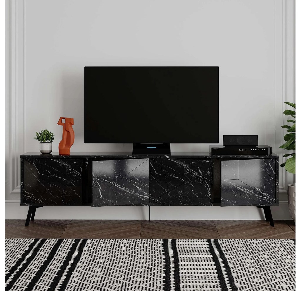 TV stolík/skrinka Duben (čierna). Akcia -18%. Vlastná spoľahlivá doprava až k Vám domov. 1102081