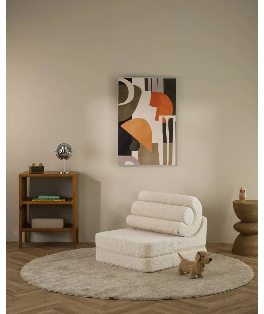 Krémové detské kresielko z textílie buklé Flipster – Wigiwama