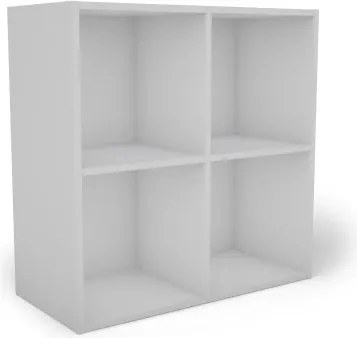 Nástenný regál so 4 priehradkami Jerry, biely%