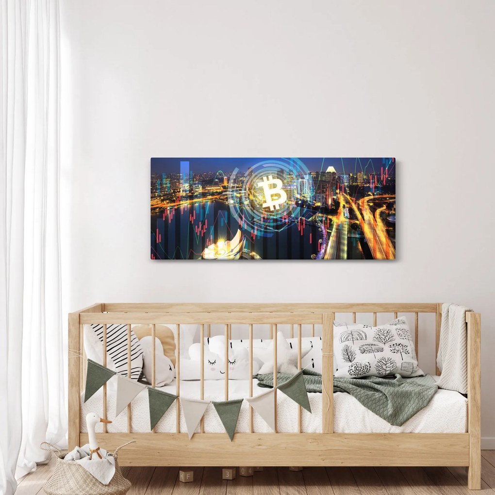 Obraz - Mesto investícií (120x50 cm)