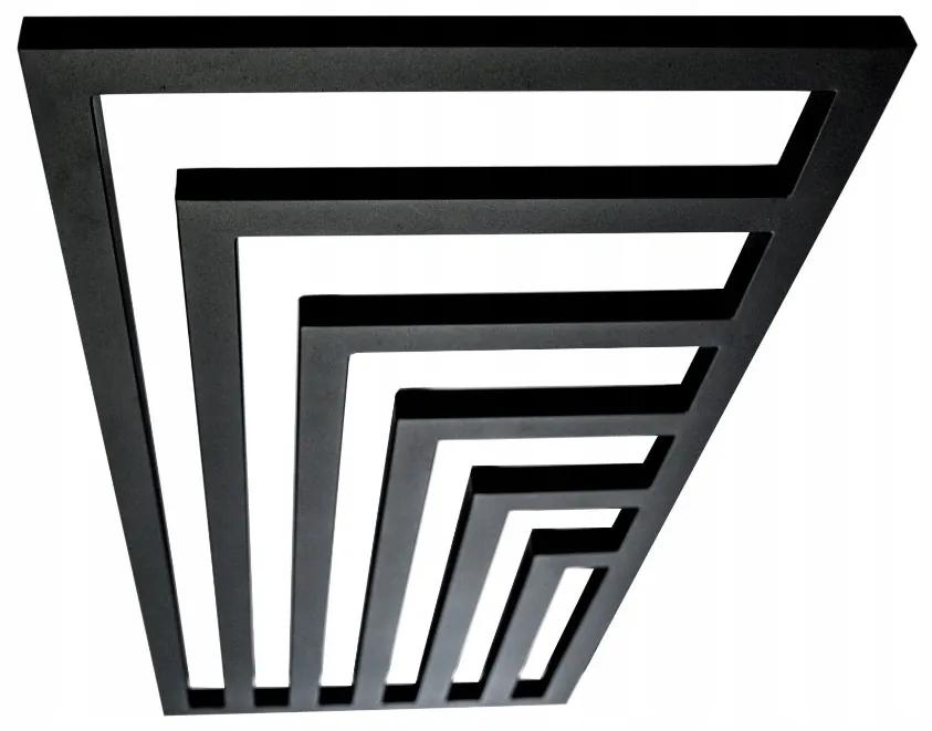 Regnis Kreon, vykurovacie teleso 550x1200 mm, 630W, čierna matná, KR120/55/BLACK