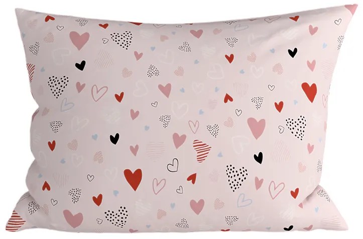 Sada 2 ks dekoračných obliečok na vankúš LOVITA 40x60 cm, ružová