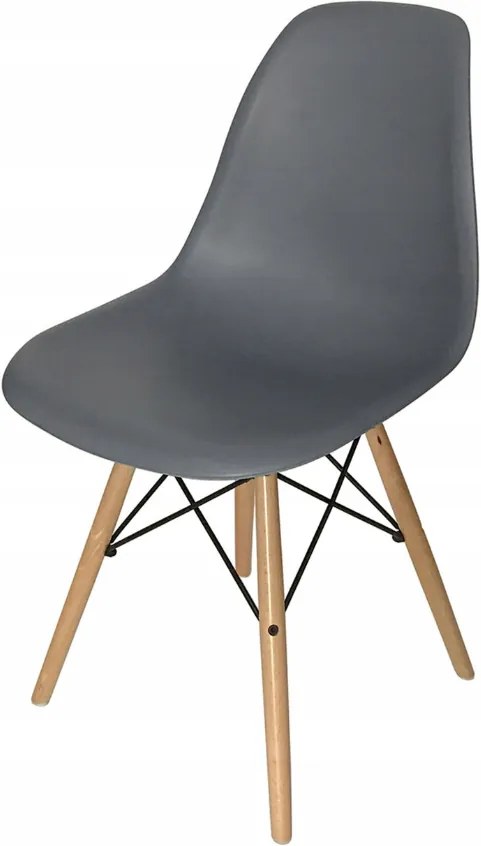 Jedálenská stolička BASIC tmavo sivá - škandinávsky štýl