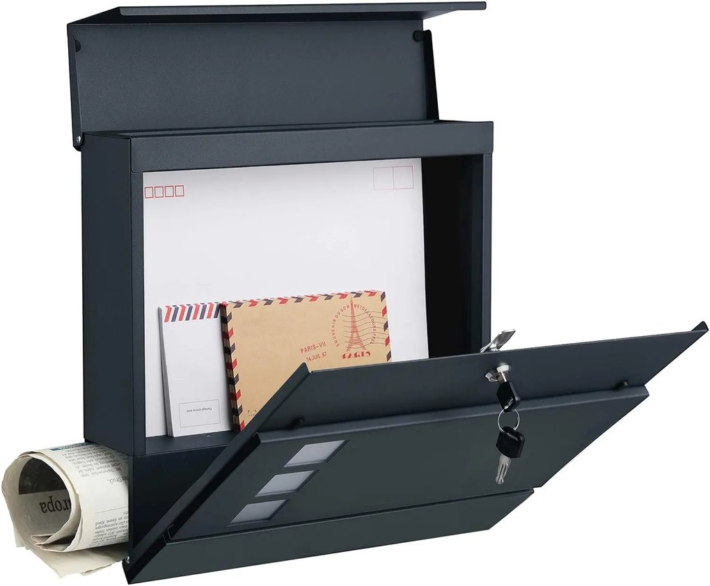 Poštová schránka Luude antracitovo sivá