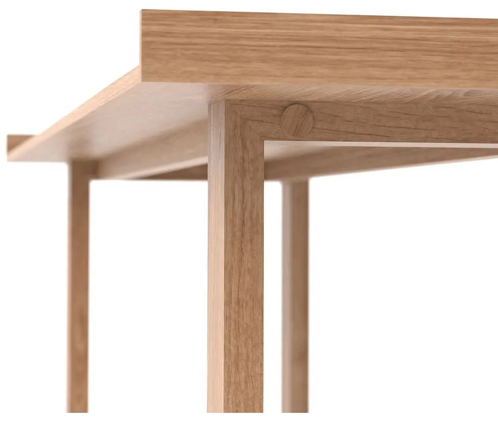 Písací stôl z masívneho dubového dreva Wireworks Slim