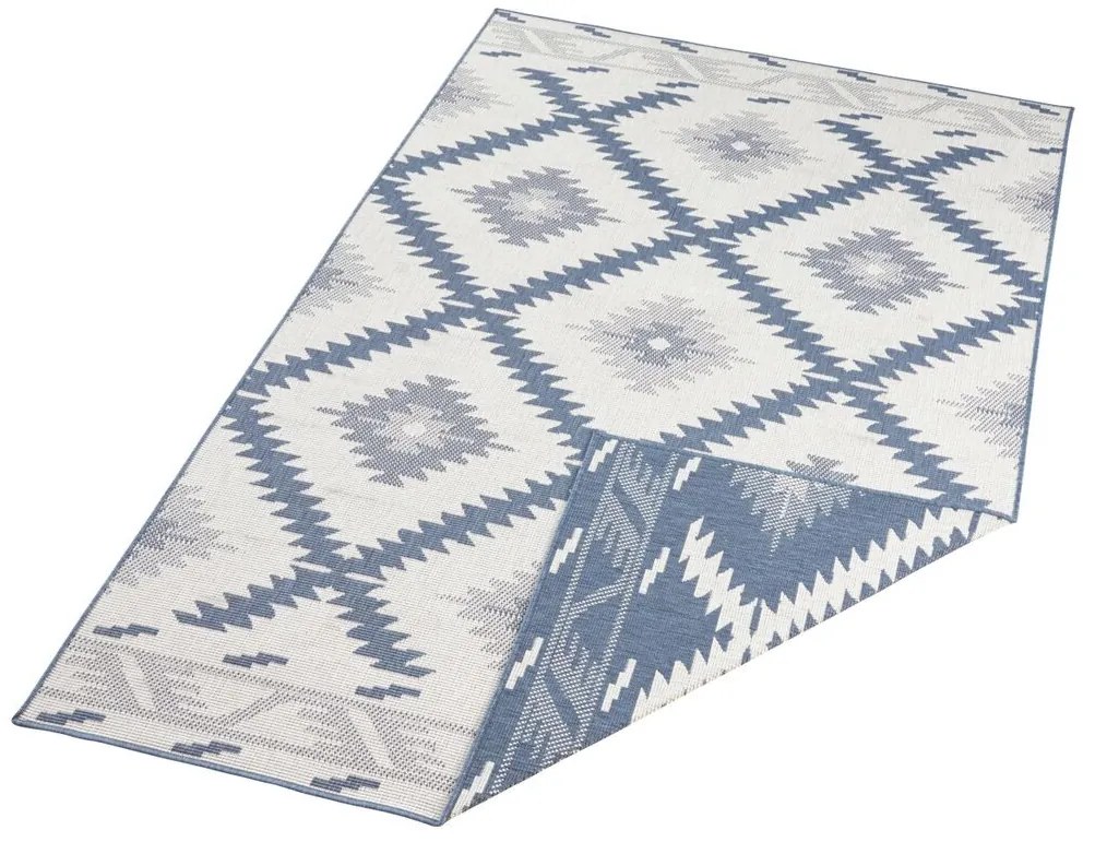 NORTHRUGS - Hanse Home koberce Kusový koberec Twin Supreme 103430 Malibu blue creme – na von aj na doma - 120x170 cm