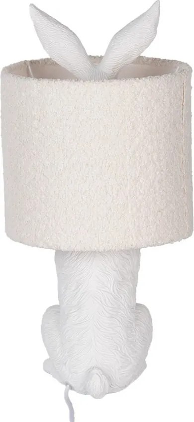 Biela antik stolná lampa v tvare králika Rabbi - Ø 20*43 cm E27/ma* 1*60W