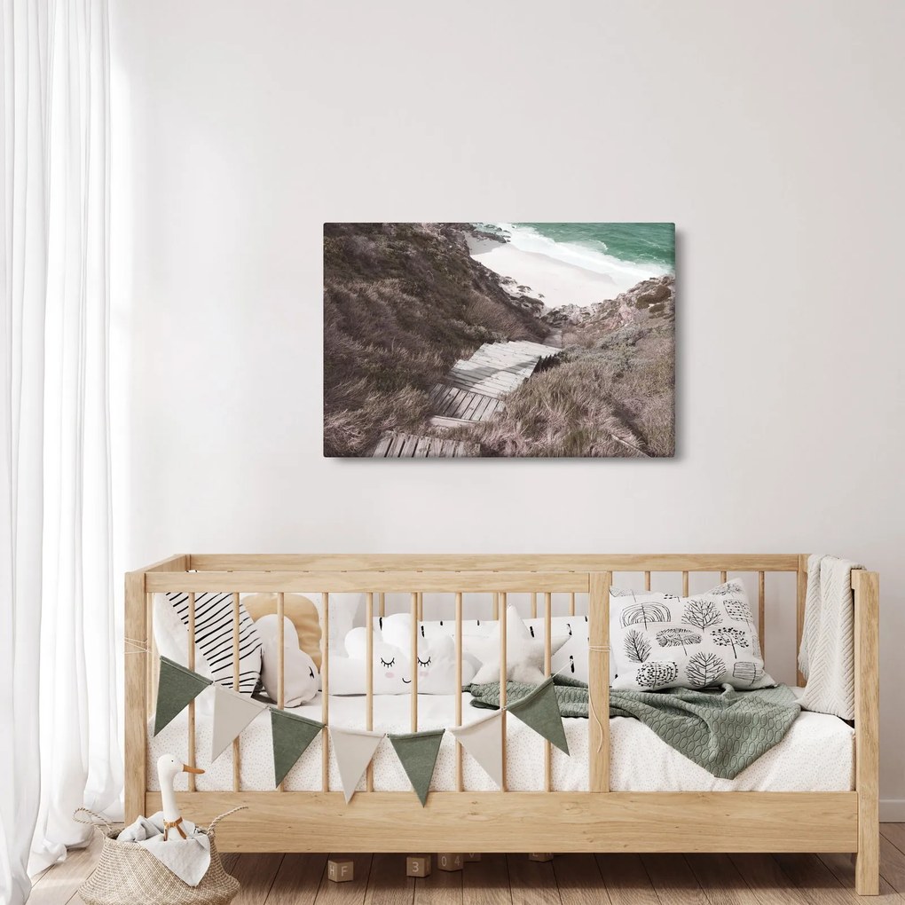 Obraz - Cesta k smaragdovému moru (90x60 cm)