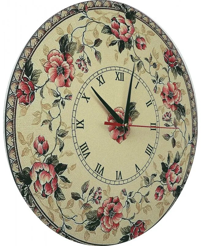 Kvetinové nástenné hodiny s vintage dizajnom I SENTOP HDFK004