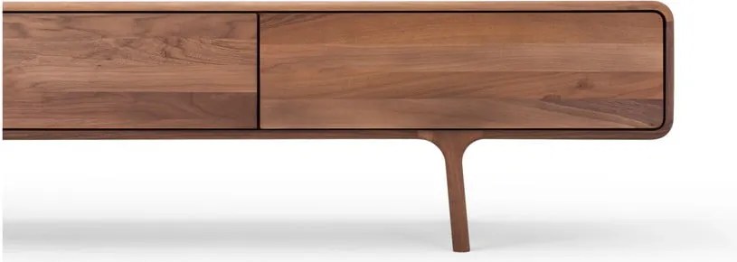 Hnedý TV stolík z orechového dreva 220x45x45 cm Fawn – Gazzda