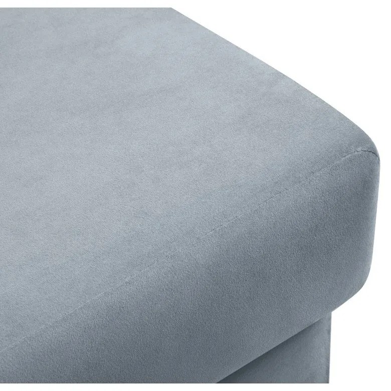 Svetlomodrá zamatová podnožka Kyoto – Cosmopolitan Design