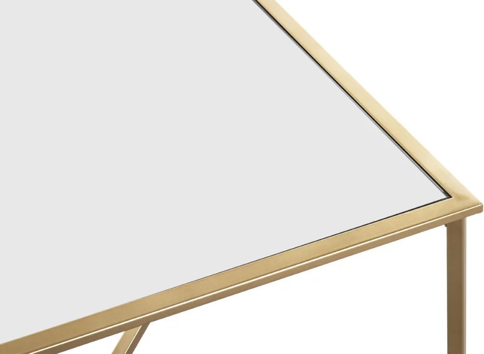 Štvorcový konferenčný stolík Lagos 60x60 cm, zlatý