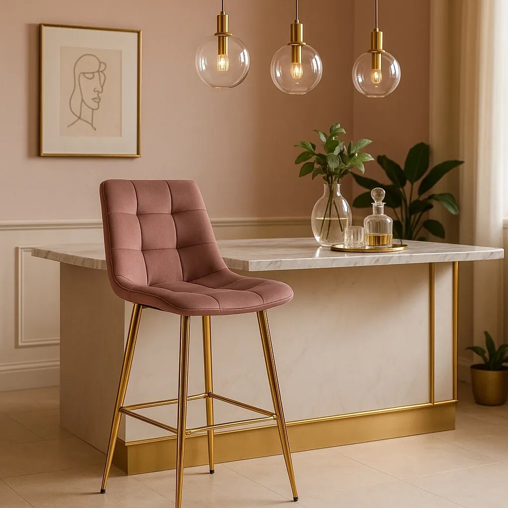 PROXIMA.store - Jedálenská barová stolička ARIEL FARBA: ružová