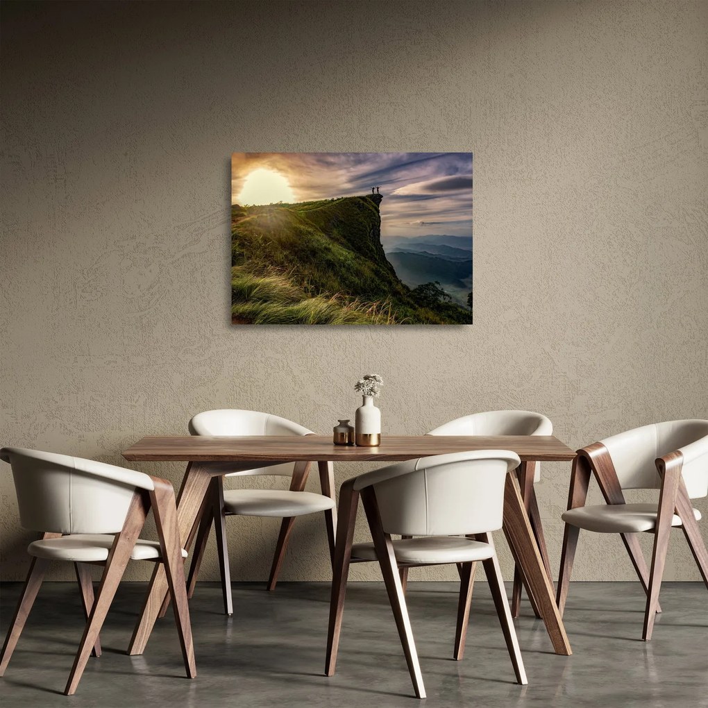 Sklenený obraz žien na útese (70x50 cm)
