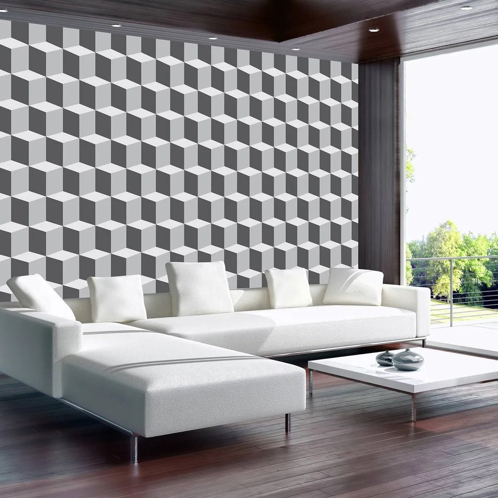 Fototapeta - Štvorce 3D (254x184 cm)