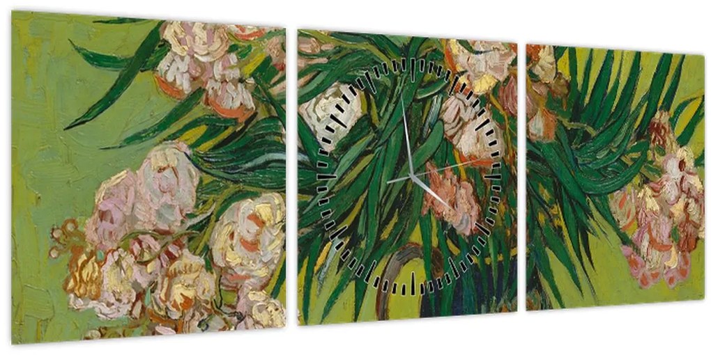 Obraz - Vincent van Gogh, Oleanders, reprodukcia (s hodinami) (90x30 cm)