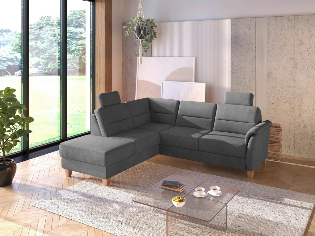 XXXLutz ROHOVÁ SEDAČKA, textil, sivá Sit & More - Sedačky - 000144019758