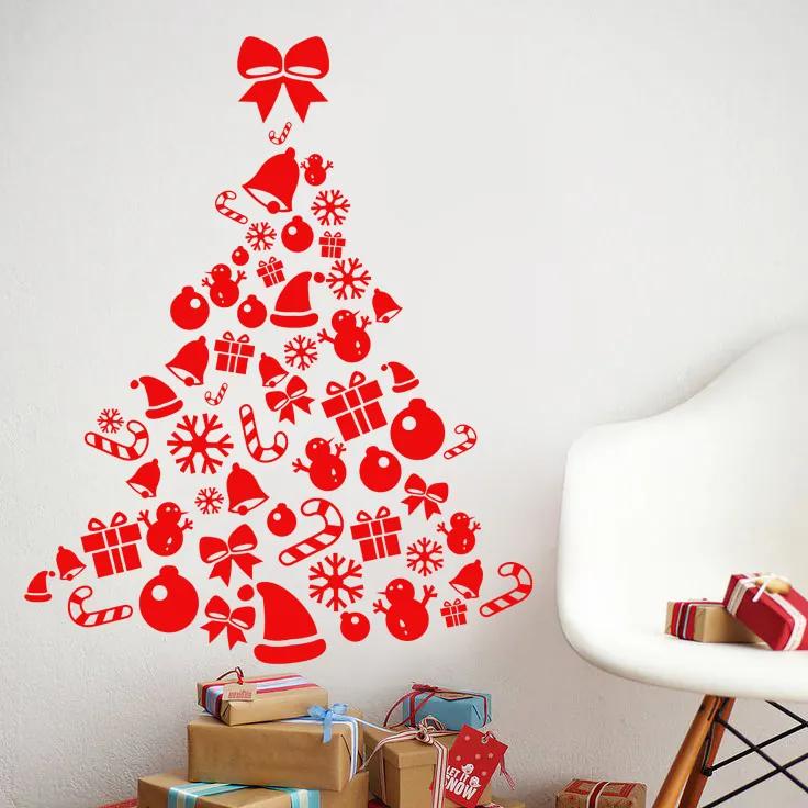 Housedecor Vianočná dekorácie na stenu - Vianočný stromček II
