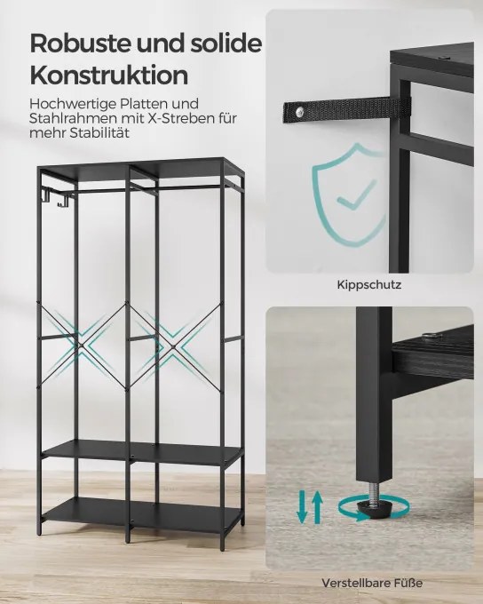 Otvorená šatníková skriňa RGR004B56