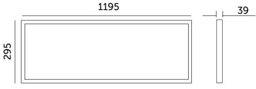 LED Prisadený panel BRISBANE LED/36W/230V 4000K 29,5x119 cm biela