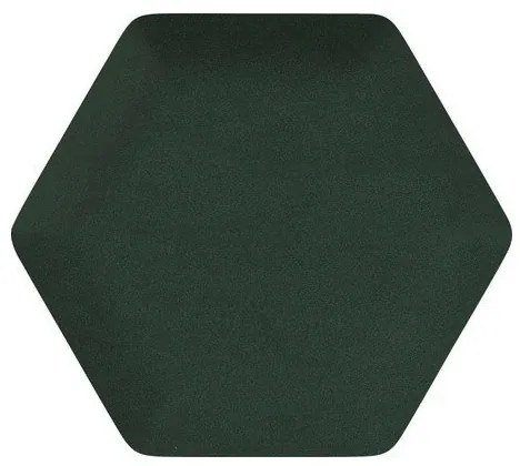 Čalúnený akustický panel nástenný Riwiera 38 tm. zelená hexagón - Hexagon 6x15 cm Egibi