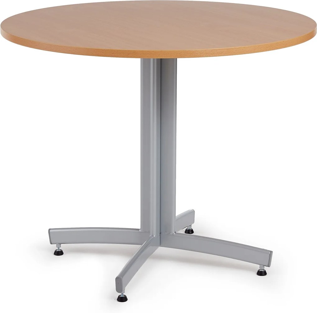 Jedálenský stôl Sanna, okrúhly Ø 900 x V 720 mm, buk / šedá