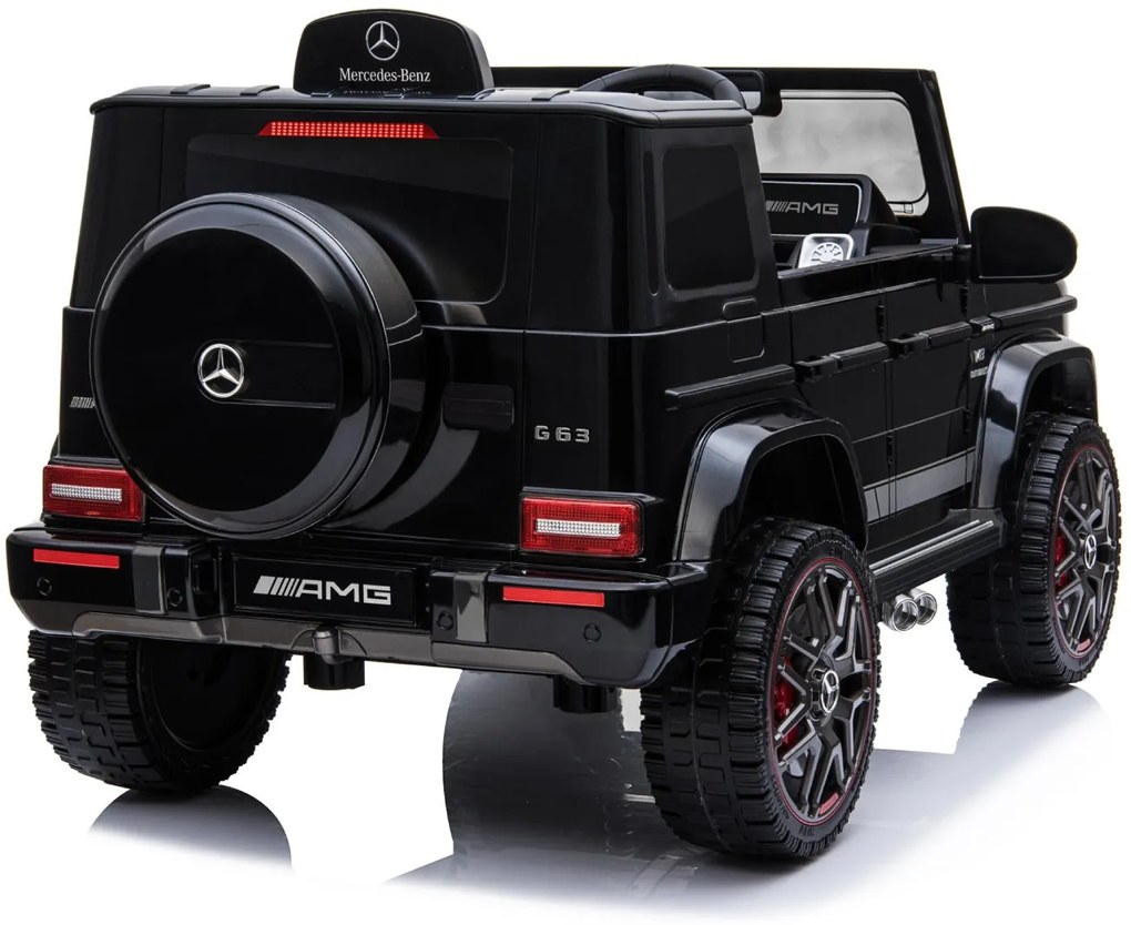 Detské elektrické autíčko na diaľkové ovládanie BestBerg BBCC-60B - Mercedes-Benz AMG G63 / od 3 rokov / nosnosť 25 kg / čierna