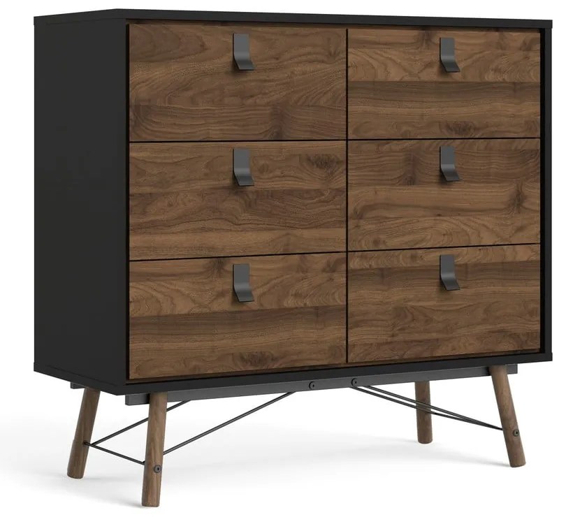 Tmavohnedá komoda Tvilum Ry, 102 x 95 cm