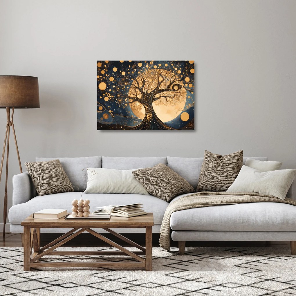 Sklenený obraz – Surrealistický strom (70x50 cm)