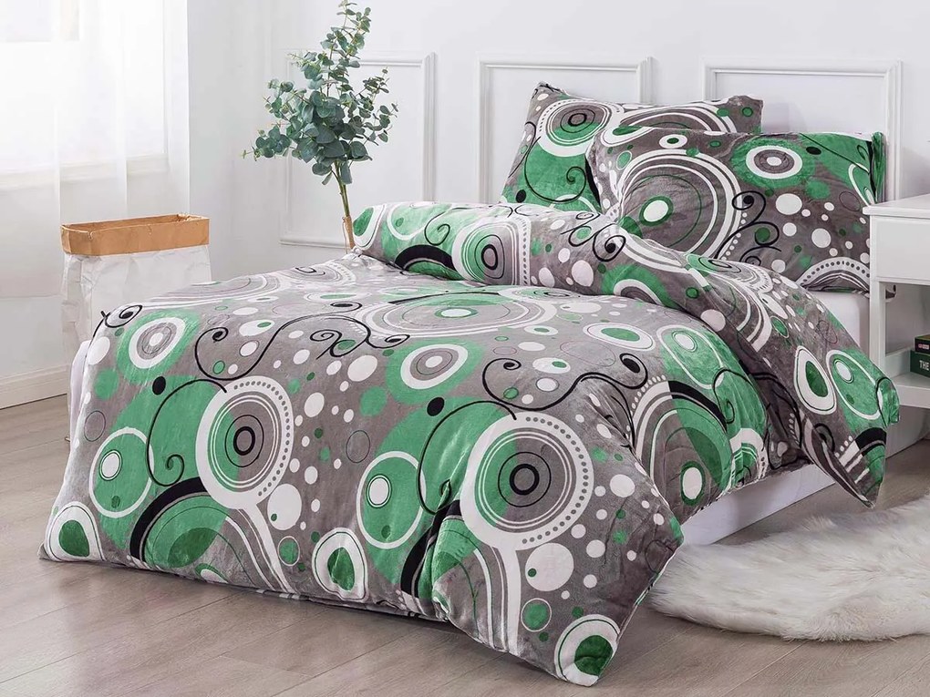 XPOSE® Francúzske mikroplyšové obliečky ŠÁRKA Exclusive - zelené
