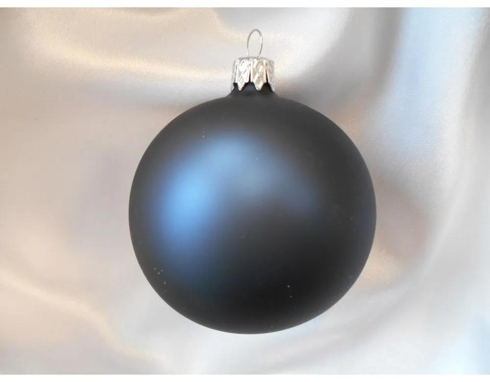 Vianočné gule 10 cm - mat SET/4ks - modrá matná modrá matná 910-78K