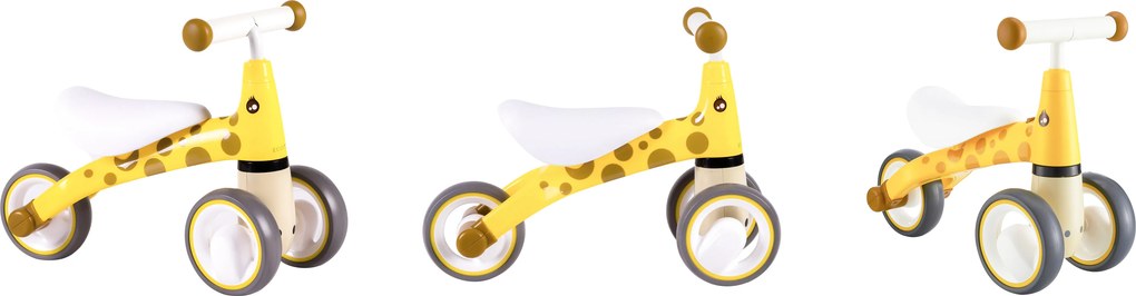 ECOTOYS odrážadlo Žirafa – balančný bicykel 12–36 m, EVA kolesá, ľahký 2 kg