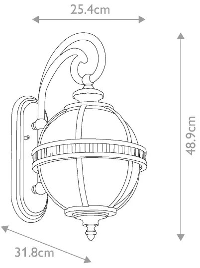 Kichler KL-HALLERON-2S-BU - Vonkajšie svietidlo HALLERON 2xE14/40W/230V IP44