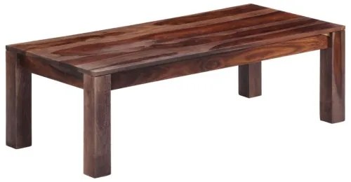 vidaXL Konferenčný stolík, sivý 110x50x35 cm, drevený masív sheesham-