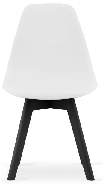 Set jedálenských stoličiek KITO biele (čierne nohy) 4ks