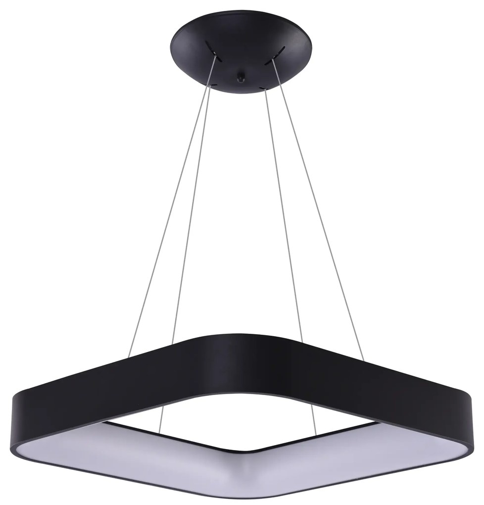 Moderný luster Solvent S 80 čierne s diaľkovým ovládačom