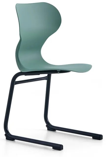 Stolička BRIAN, kĺzavá podnož, antracit/zelená