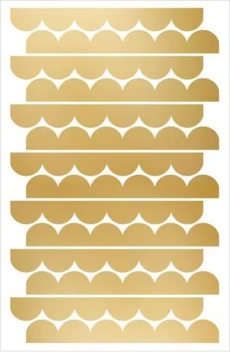 Samolepka do detskej izby zlaté kruhy priemer 9cm