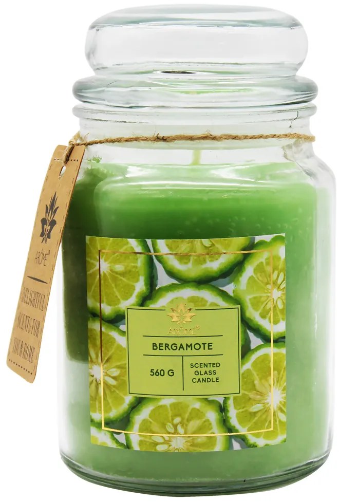 ARÔME Sviečka v skle 560 g Bergamot