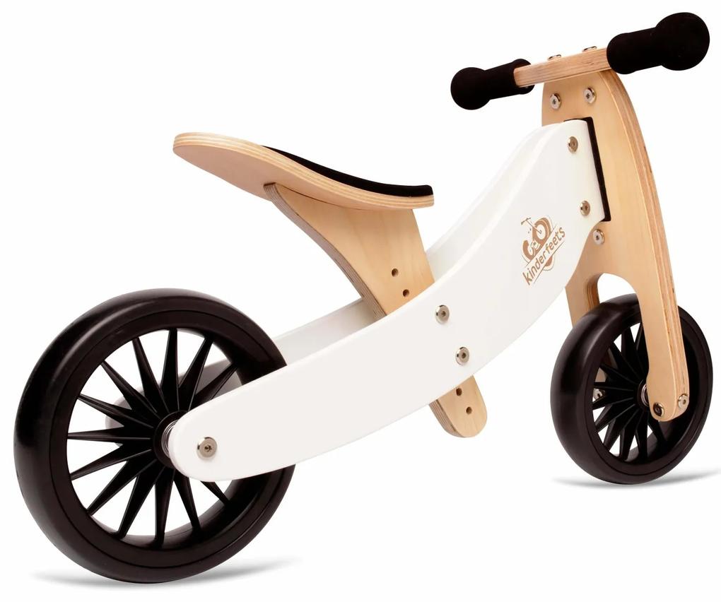 Kinderfeets® Drevený balančný bicykel Tiny Tot Plus 2v1 biela