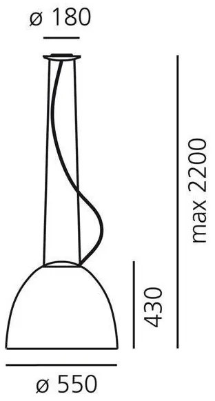Artemide AR A242100 - Luster na lanku NUR 1xE27/205W/230V