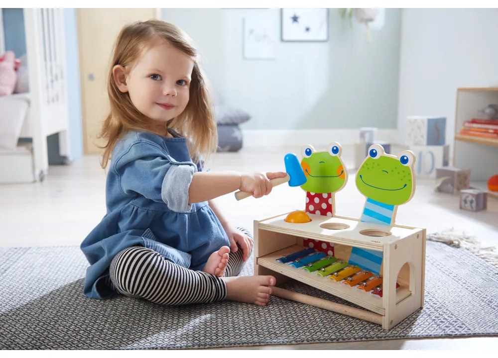 Zatĺkačka s xylofónom - žabí koncert