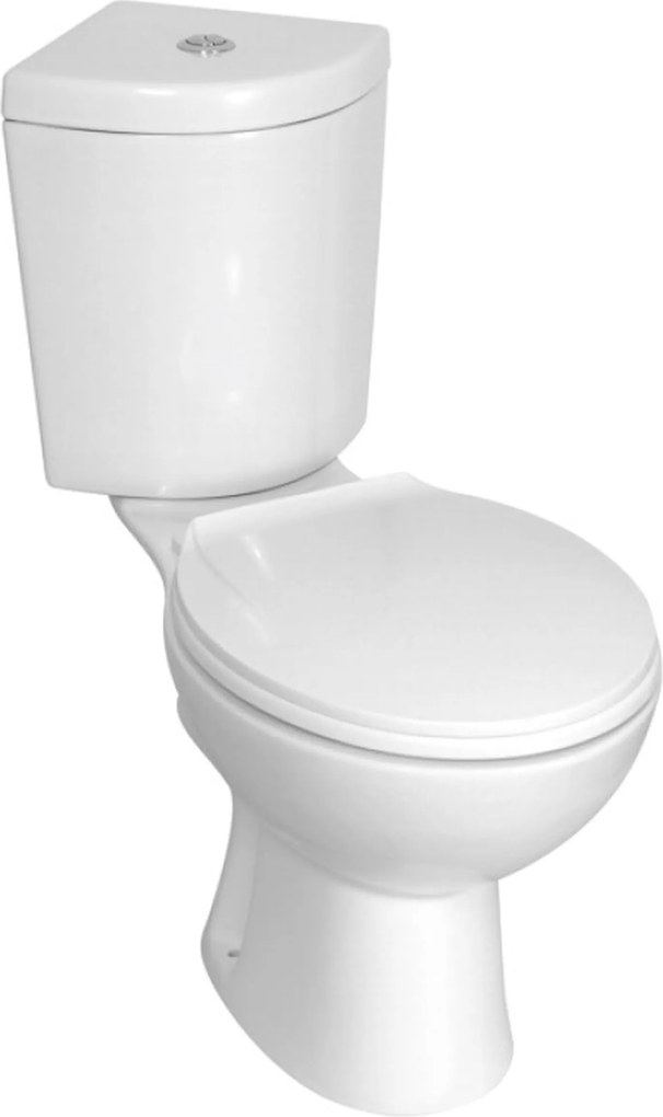 Novoterm Rohové WC kombi NV-Corner KR 61 ZO so zadným odpadom a SoftClose sedadlom