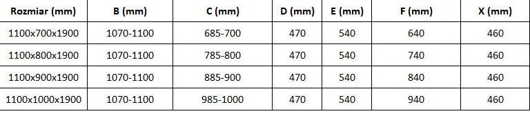 Mexen Apia, sprchový kút s posuvnými dverami 110 (dvere) x 70 (stena) cm, 6mm číre sklo, čierny profil, 840-110-070-70-00