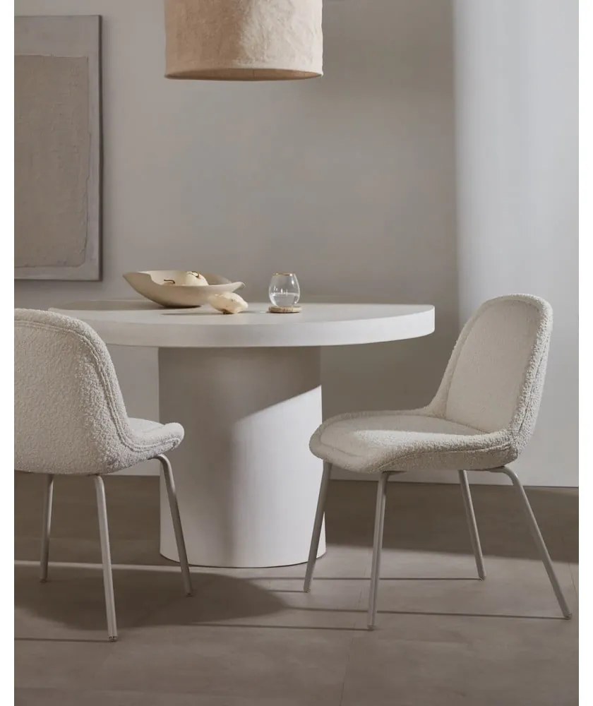 Betónový okrúhly záhradný jedálenský stôl ø 120 cm Aiguablava - Kave Home