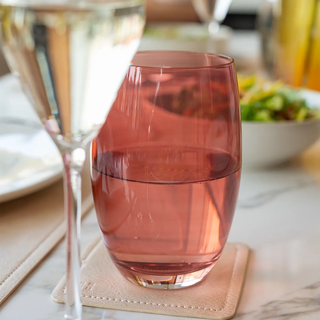 Poháre Tumbler červené 460 ml 6 ks - Optima Glas Lunasol - 322835
