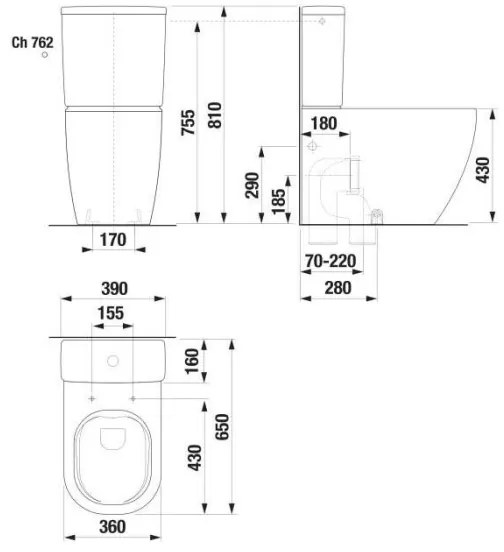 JIKA H8267160000001 - WC misa MIO keramika/biela