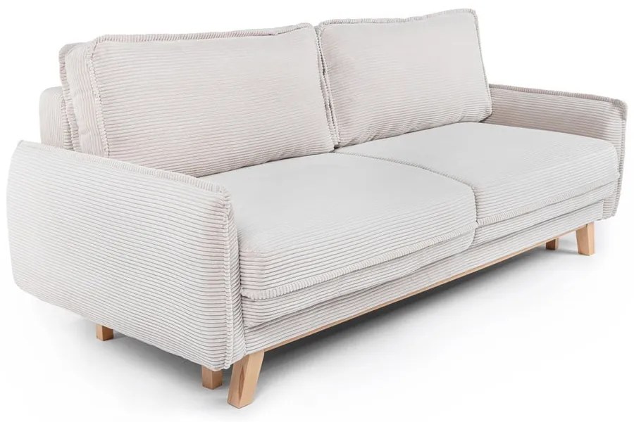 Béžová menčestrová rozkladacia pohovka 218 cm Tori - Bonami Selection