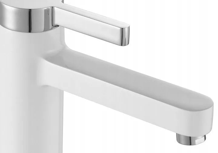 Rea Polo - vysoká umývadlová batéria, biela-chrómová, REA-B9942